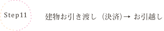 建物お引きし（決済）→ お引越し